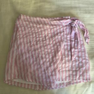 Linen mini skirt